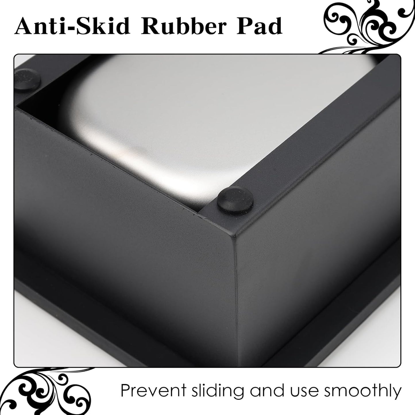 Espresso Knock Box, Stainless Steel Coffee Bag Container, With Steel Bracket And Noise Reducing Rubber Ring (S)