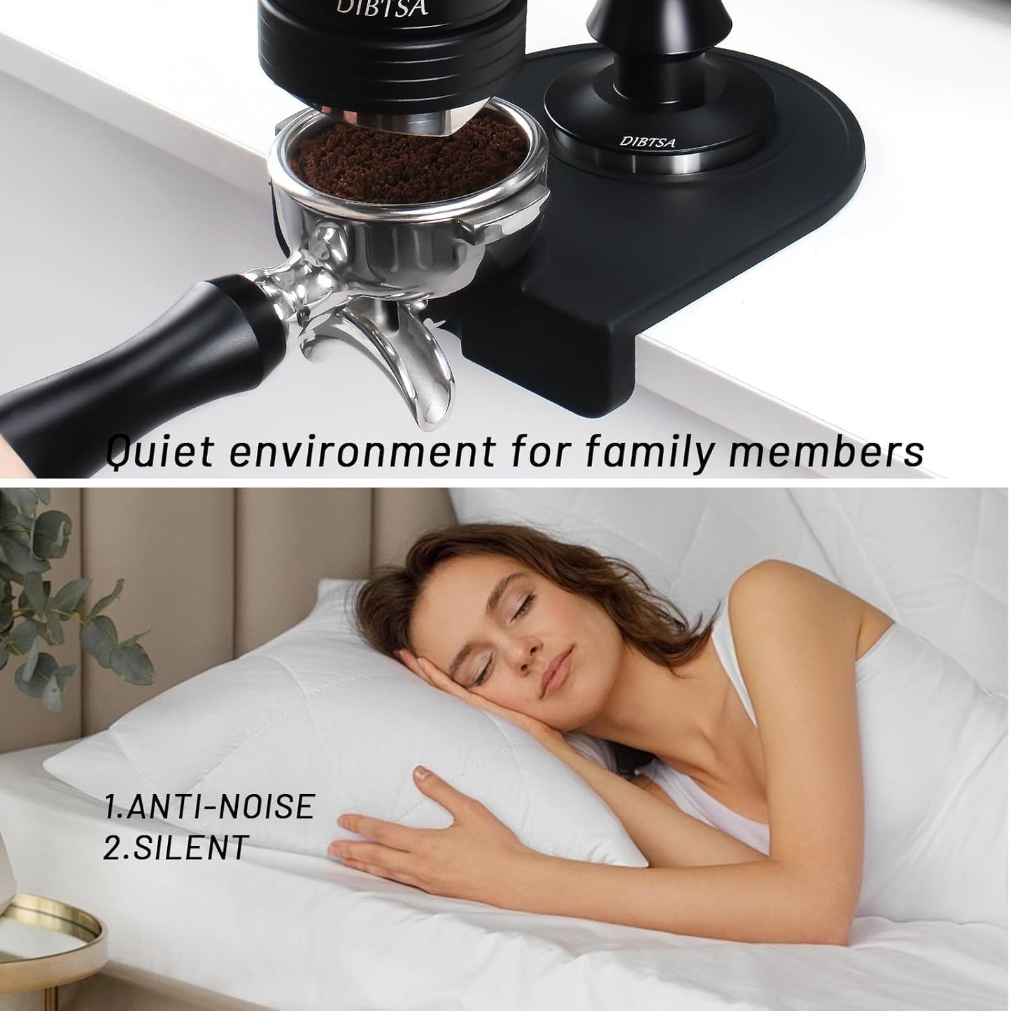 Espresso Tamping Mat, Silicone Coffee Tamper Mat with Corner Edge Tamp Support Station for Countertop, Barista Tools, Espresso Accessories, Small, Black