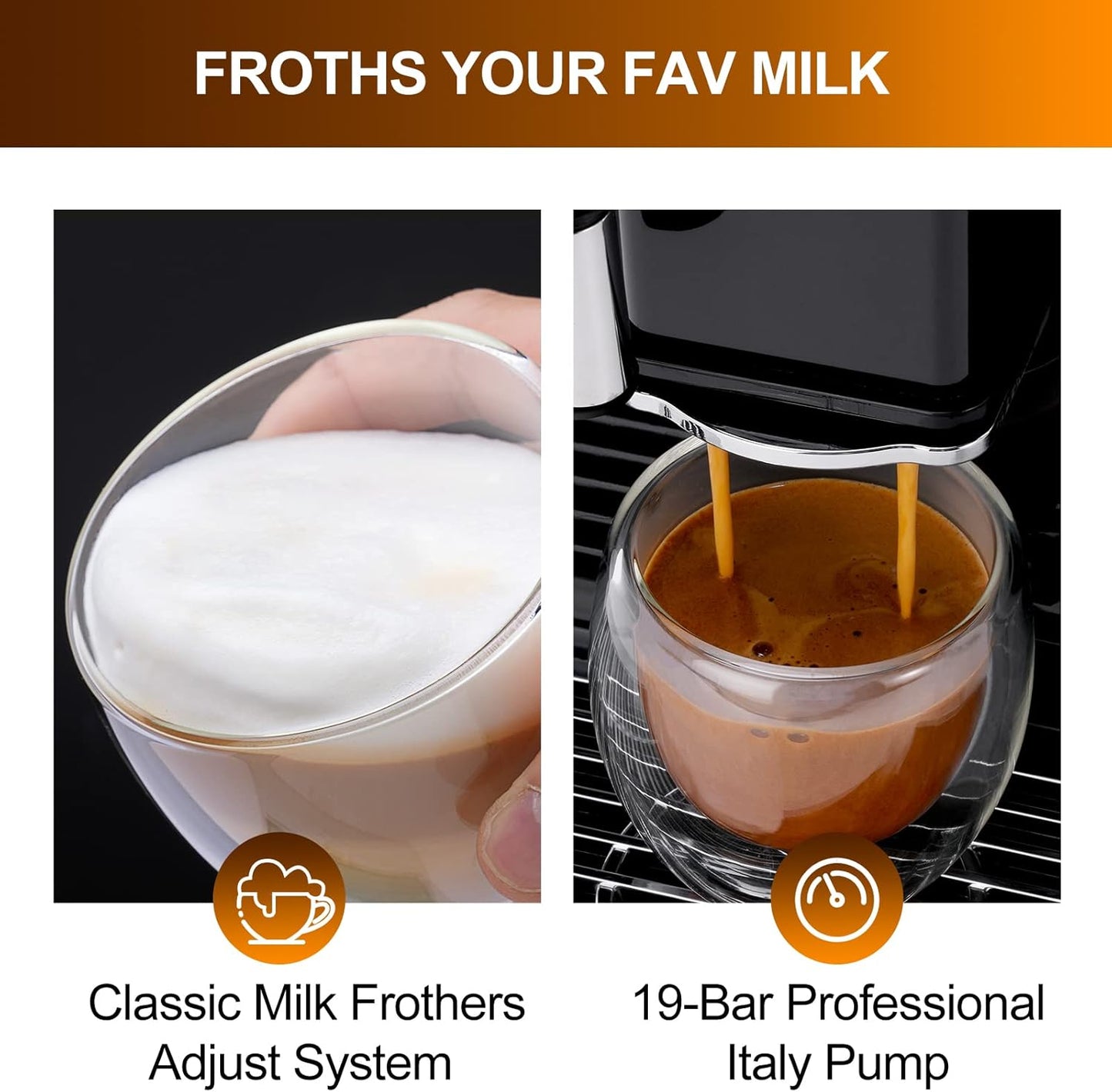 Mcilpoog WS-203 Super-automatic Espresso Coffee Machine With Smart Touch Screen For Brewing 16 Coffee Drinks