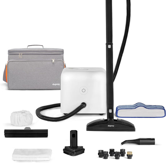 Dupray Neat Steam Cleaner with 18-Piece Kit – (Neat with the Awesome Bag) Powerful, chemical-free cleaning for floors, cars, tiles, grout, and more. *Kills 99.9% of Bacteria and Viruses
