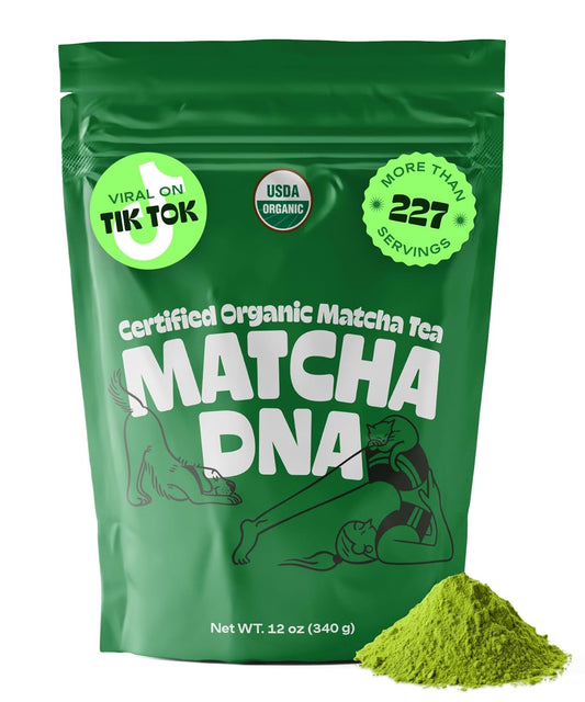 MATCHA DNA Certified Organic Matcha Green Tea Powder (12 oz BAG)