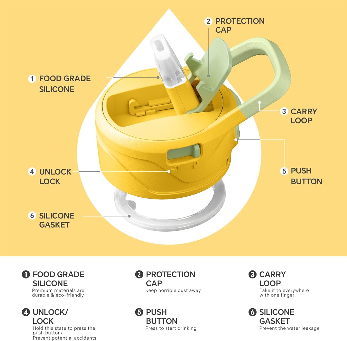 IDEUS Insulated Water Bottle 12oz, Stainless Steel Insulated Water Bottle For School, Insulated Bottles With Straws Leakproof, Vacuum Double Wall Water Bottles For Boys And Girls With 2 Lids, BPA Free