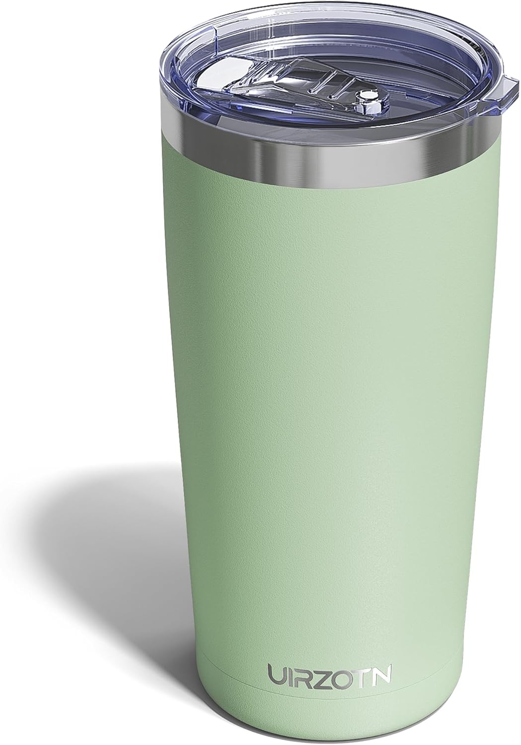 Travel Coffee Tumbler 20oz, Leakproof Travel Coffee Mug with Lid and Straw, Stainless Steel Double Wall Vacuum Insulated Tumbler for Hot/Iced Drinks (Textured Matte, Mint Green)