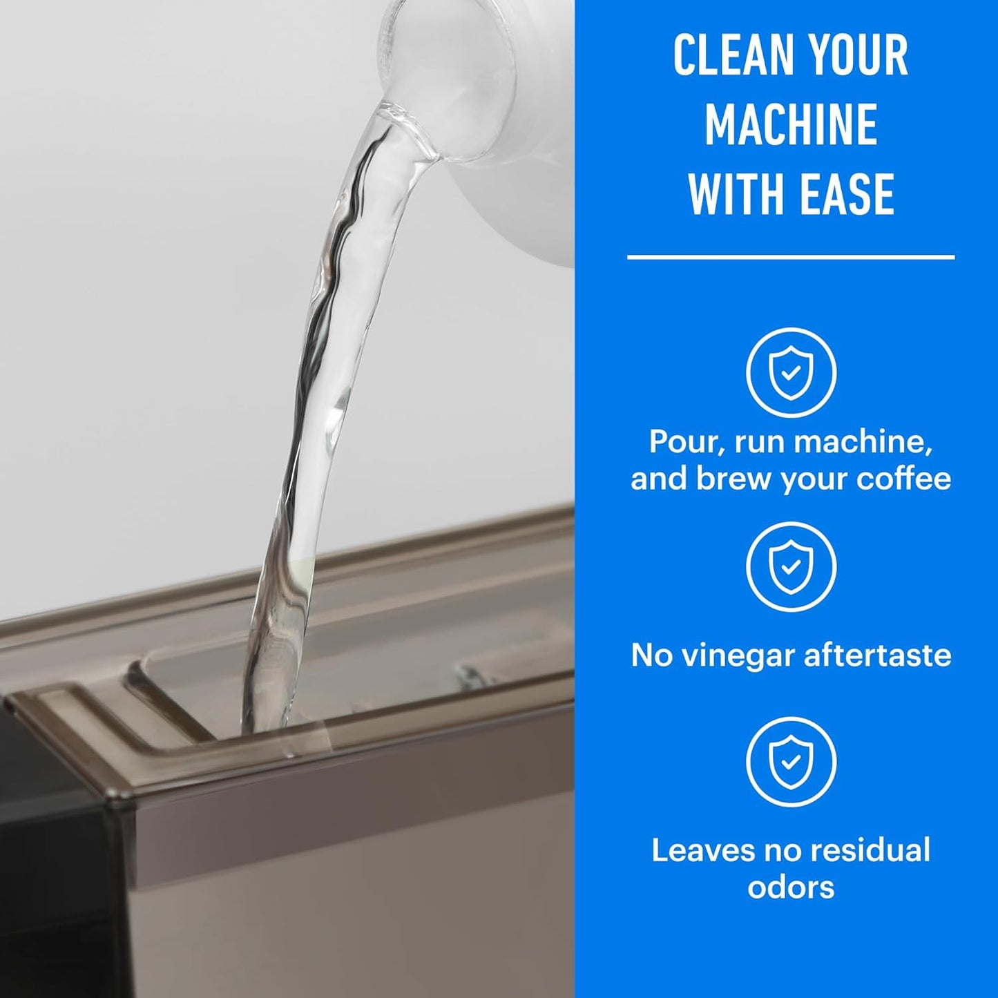 Essential Values Descaling Solution Compatible with De Longhi - Coffee Descaler - Coffee Maker Cleaner - Kettle, Espresso Machine Cleaning - 12 Month Supply 2-Pack