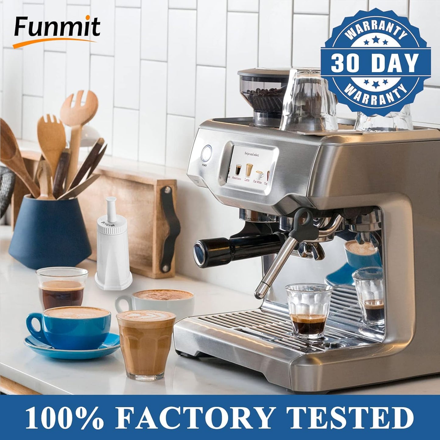 2 Pack Replacement Water Filter for Breville Espresso Machine Barista Touch Bes880, Barista Pro BES878, Oracle Touch BES990, Oracle BES980, Dual Boiler BES920 Bambino ClaroSwiss Sage by Funmit