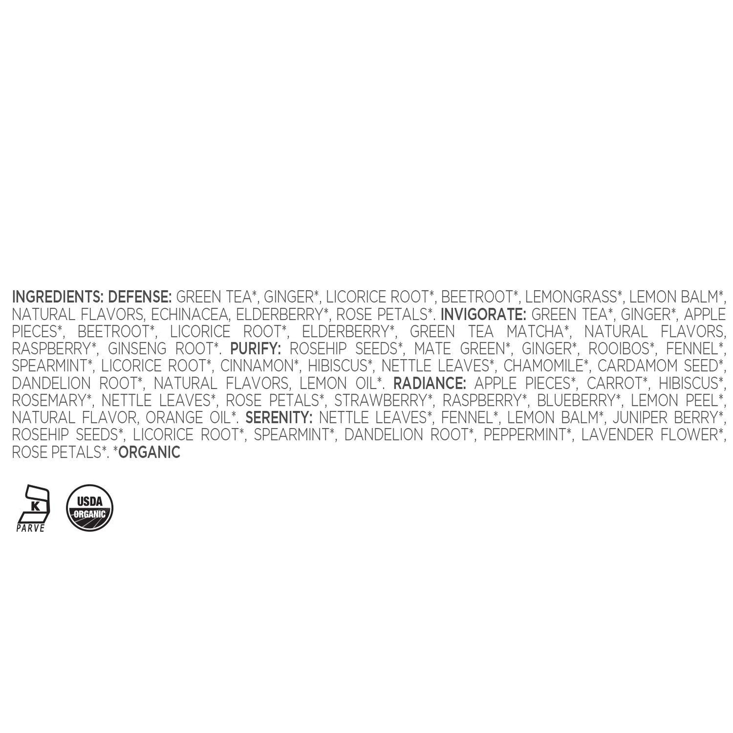 Tea Forte Wellness Tea Assortment Single Steeps Loose Leaf Premium Tea Gift Set Sampler, 15 Count 3 of Each Assorted Blends, Pre-Portioned Single Serve Pouches, Steeps 12 oz