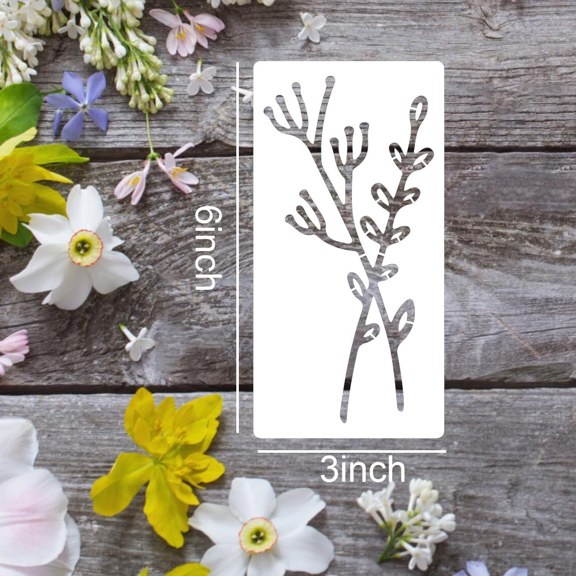 Flower Stencils for Painting on Walls Flower Stencil Floral Stencil for Painting on Wood Canvas DIY Crafts Decor