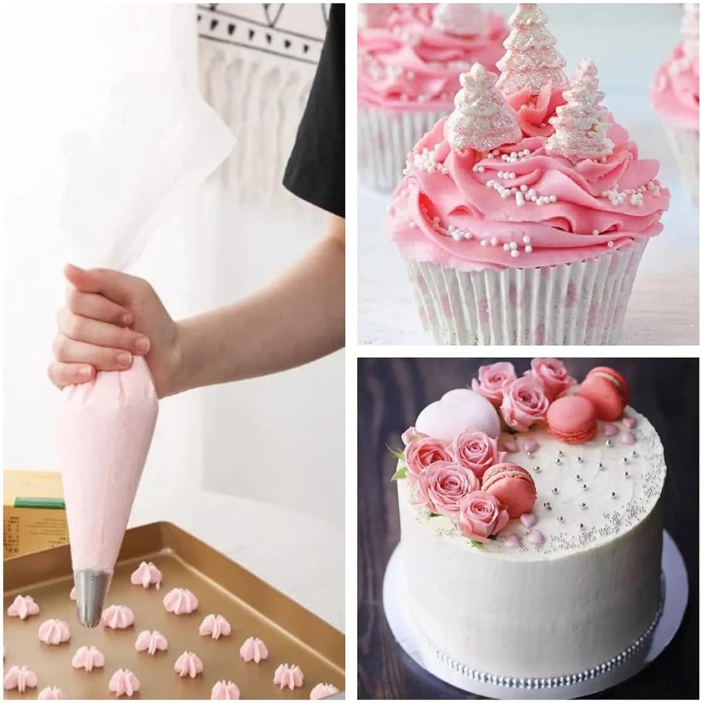 21 Inch Icing Piping Bags,100 Pcs Durable Anti-rupture Frosting Piping Bags Disposable for Wedding Cake Birthday Party Dessert Cookie Biscuit Cupcake Decorating