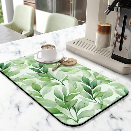 Diatom Mud Drying Mat 12x19.5 Inch - Super Absorbent Fast Dry Kitchen Counter Mat with Non-Slip