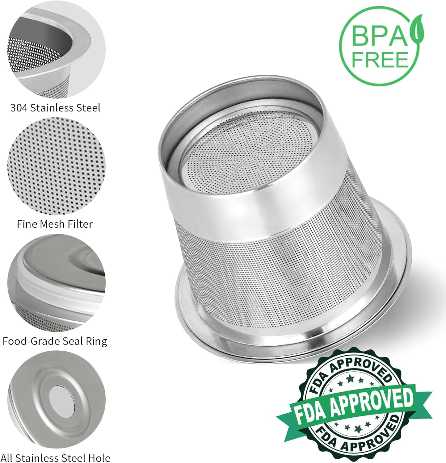 2 Pack Reusable Pods for Ninja Dual Brew Coffee Maker, Stainless Steel Reusable K Pod Permanent K Cups Filters Coffee Accessories Compatible with Ninja CFP101 & Ninja PB051 Coffee Maker