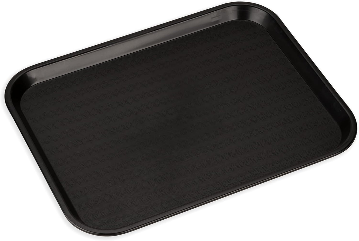 Carlisle FoodService Products Fast Food Cafeteria Tray 14" x 18", Durable Polypropylene with Slip-Resistant Surface, Stackable for Cafes and Schools, BPA-Free, Black