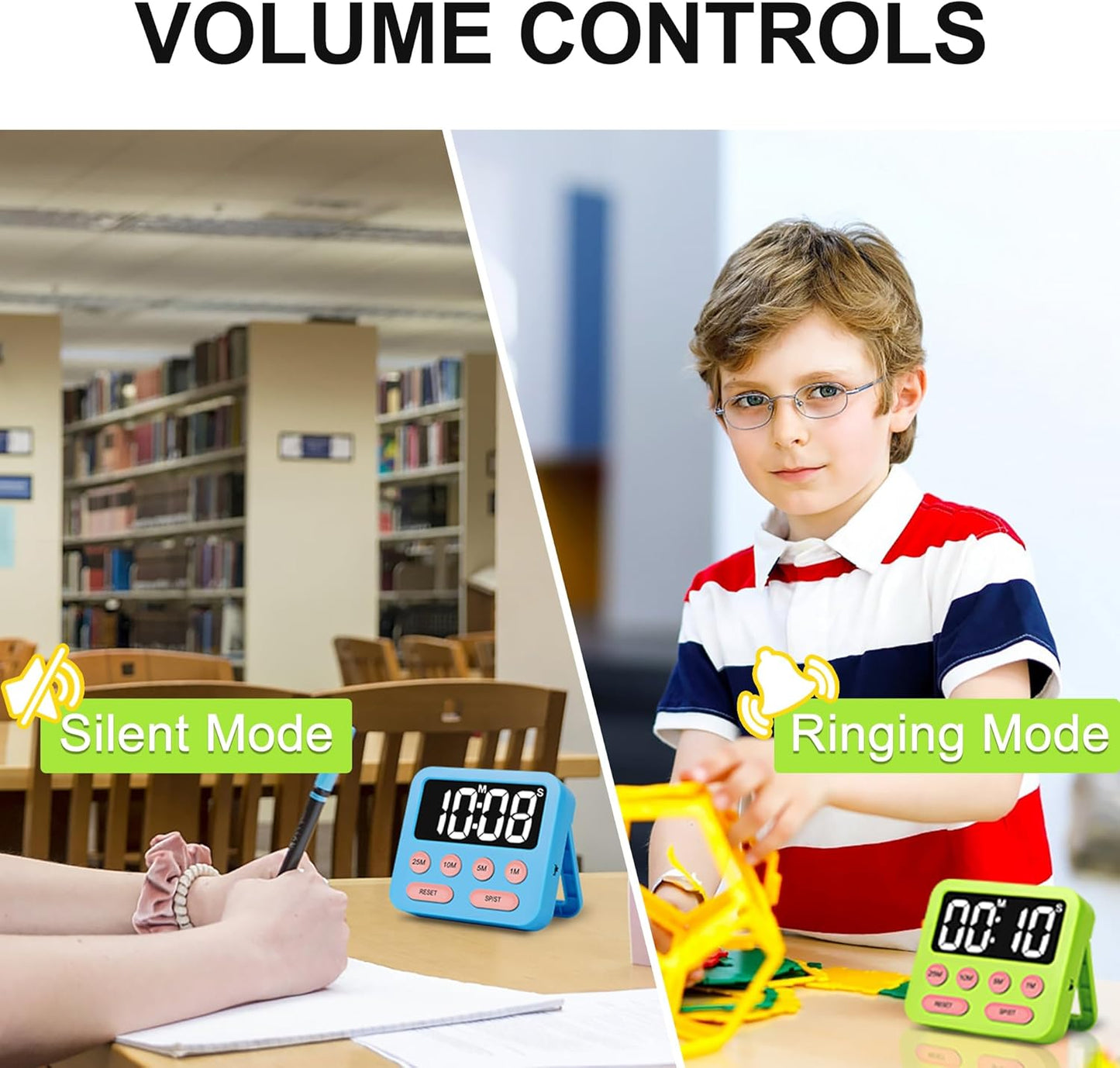 Pomodoro Timer for Kids, Digital Productivity Timer with Loud Alarm, Timers for Classroom, Suitable for ADHD Study Work Kitchen 1Pcs-Blue