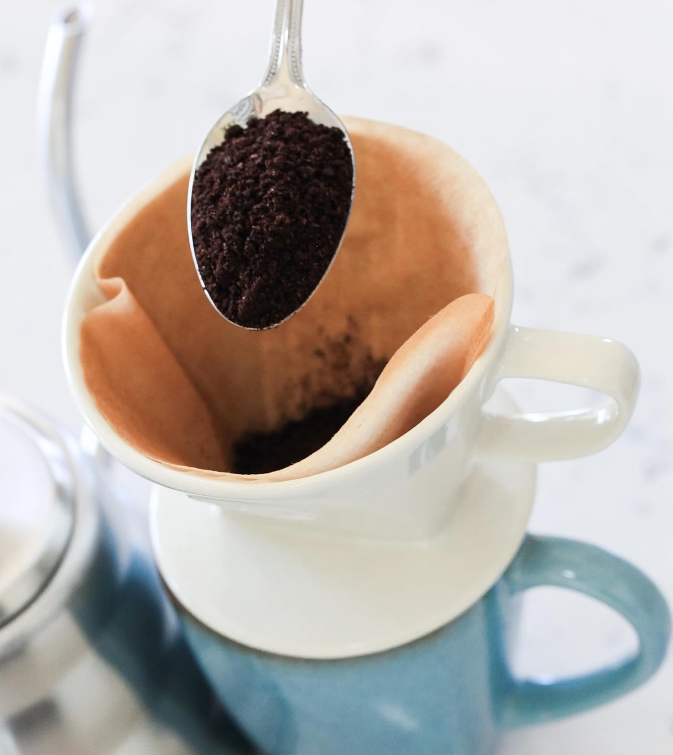 Black Lab Coffee Pour Over Single Cup Ceramic Brewer with Melitta Filters (Black Lab)