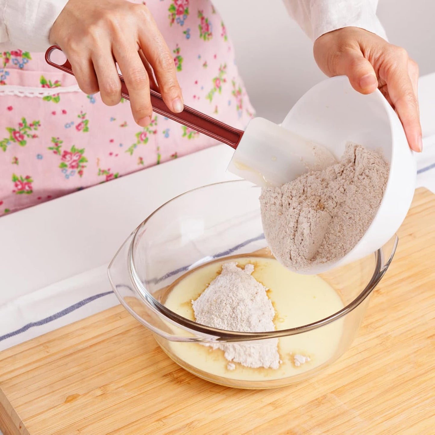 3 PCS Commercial Grade Heat Resistant Silicone Spatulas, 9.5-Inch Rubber Spatulas for Baking, Nonstick & BPA-Free