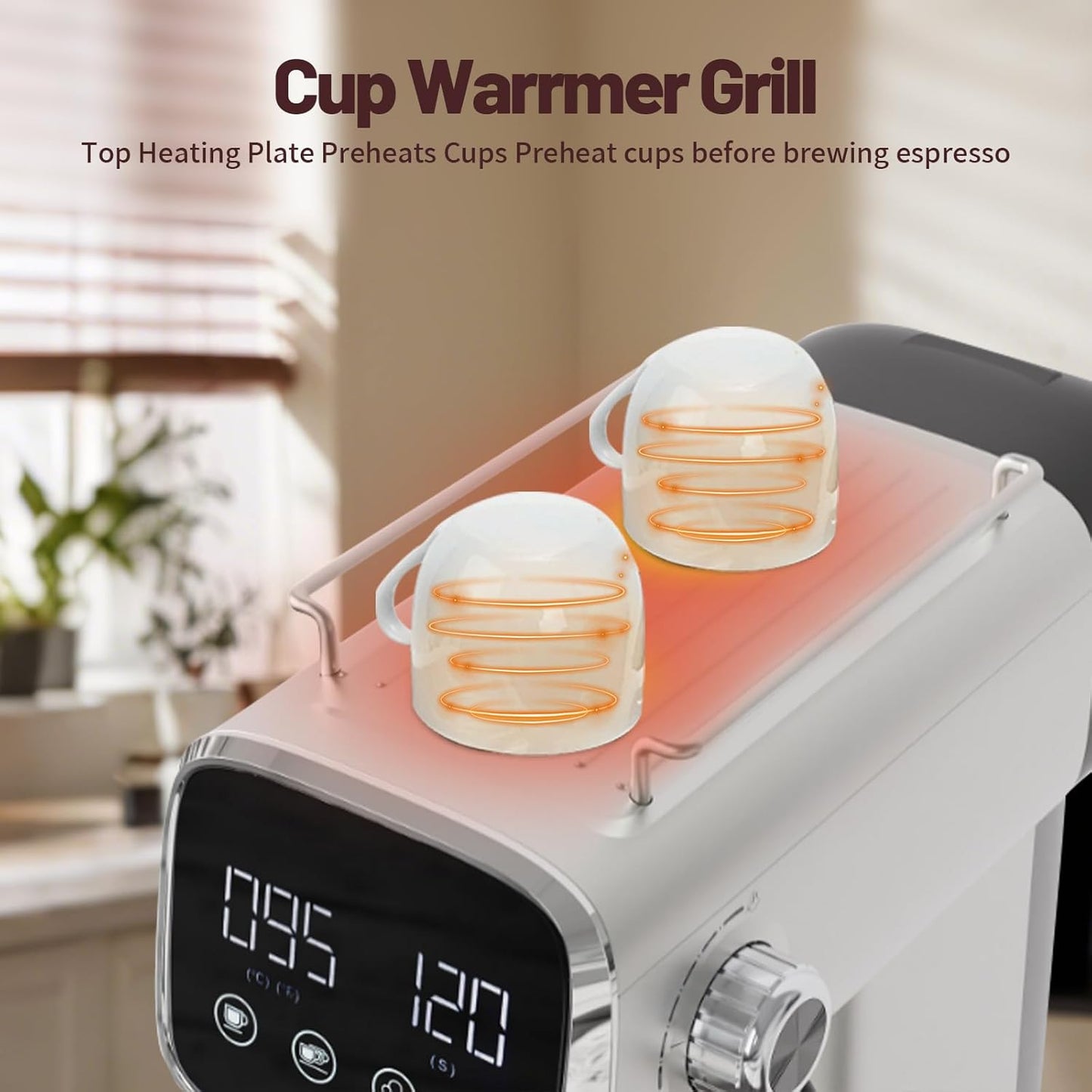 Espresso Machine with Steam Milk Frother：20 Bar Expresso Coffee Machines for Home-Espresso Maker with 27 oz Water Tank-Barista Coffee Maker for Americano Cold Brew Latte Cappuccino