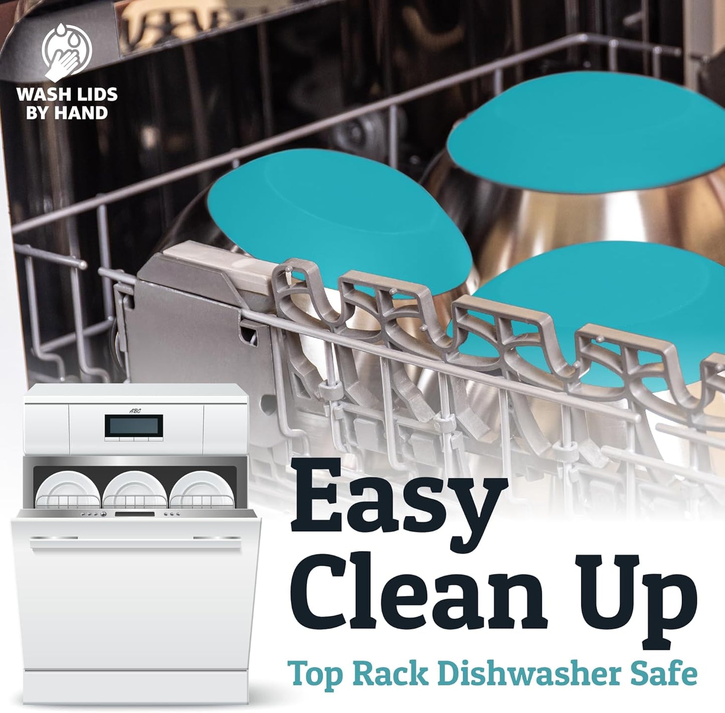 Priority Chef Stainless Steel Mixing Bowls with Lids Set - Premium 30Pcs with 6pc Metal Bowl Set for Kitchen, 3 Graters, Airtight Lids, Non-Slip Bases & Silicone Utensils, Turquoise