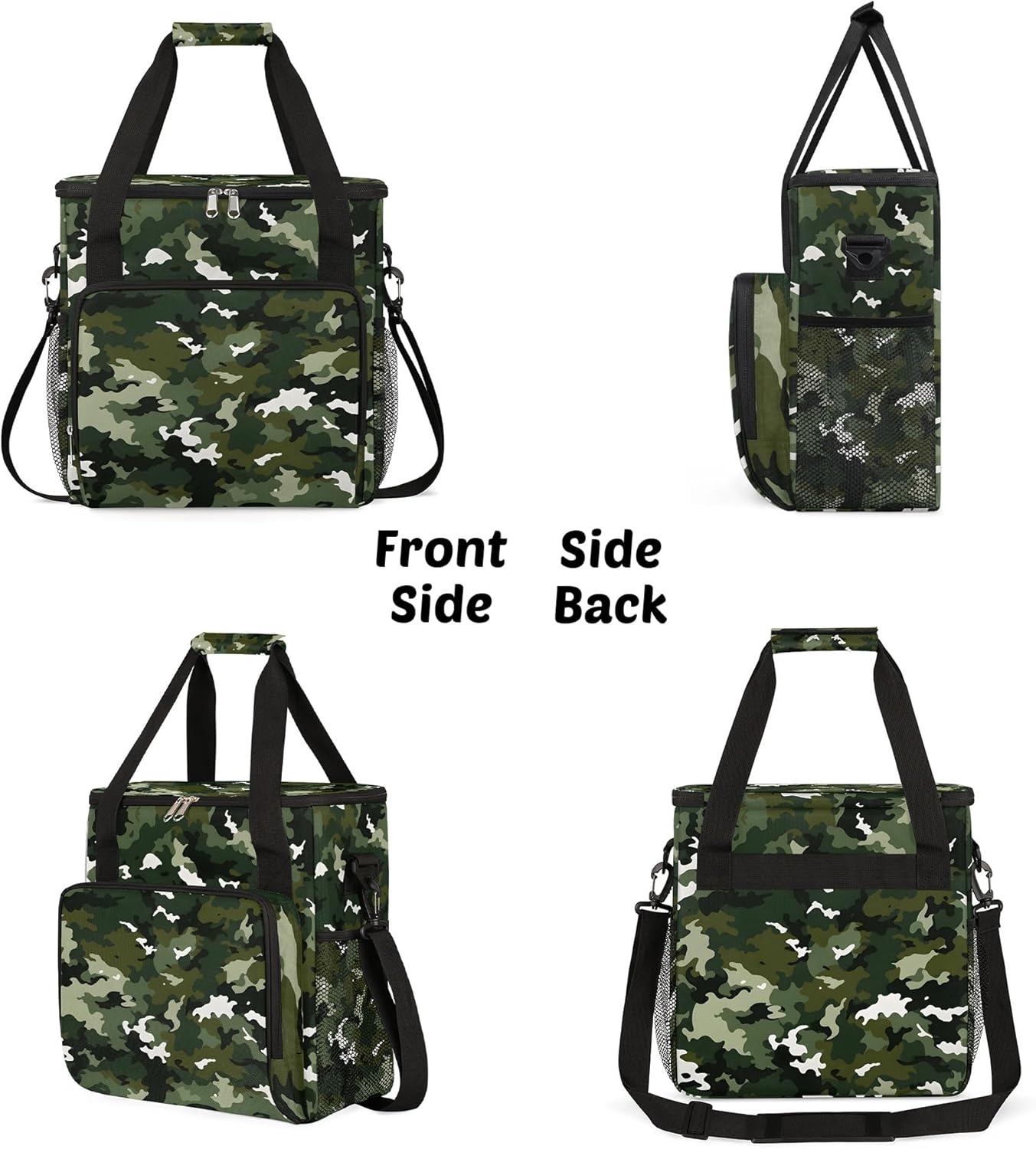 Camouflage Green Coffee Maker Carring Bag for Keurig K-Mini or K-Mini Plus, Single Serve Coffee Brewer Carrying Case with Multiple Pockets for K-Cup Pods,Storage mini Tote Case for Travel(Bag Only)