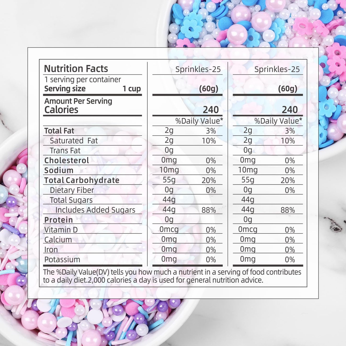 Edible Pink Sprinkles for Cake Decoration, Flower Sprinkles, Pearl Sprinkle, Pink Confetti Sprinkles for Valentines Cake Decoration, Cupcake, Ice Cream, Macaron(120g/4.23oz)