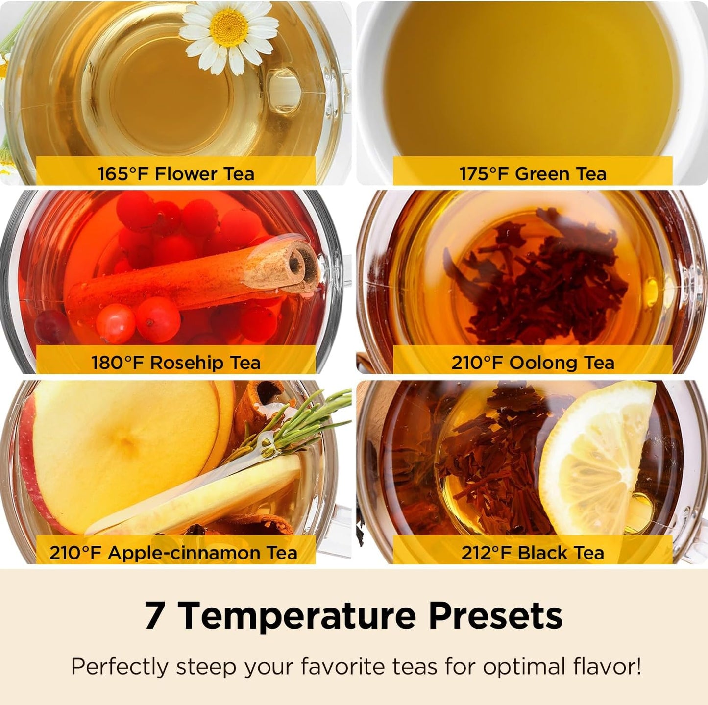 CUCKOO Electric Tea Kettle with Infuser, Glass Electric Kettle with Multi-Temperature Control, Easy to Read LED Lights, 1.7 Liter Capacity Tea Maker Pot (CK-G170BS)