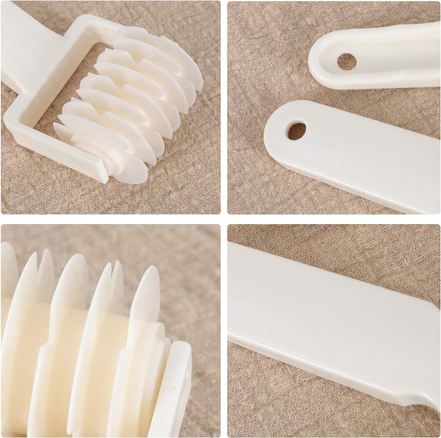 Lamoutor 2Pcs Lattice Roller Cutter Pastry Cutter Roller DIY Baking Tool for Dought Cookie Pie Pizza Bread Pastry