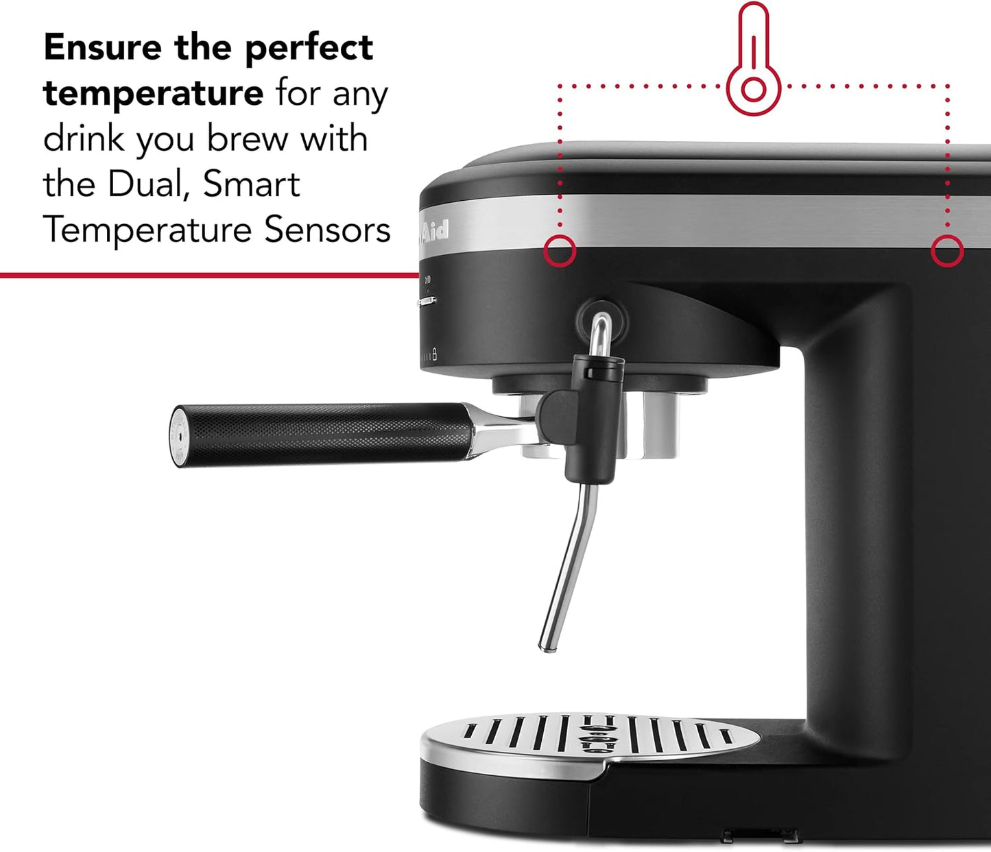KitchenAid Semi-Automatic Espresso Machine and Automatic Milk Frother Attachment - KES6404