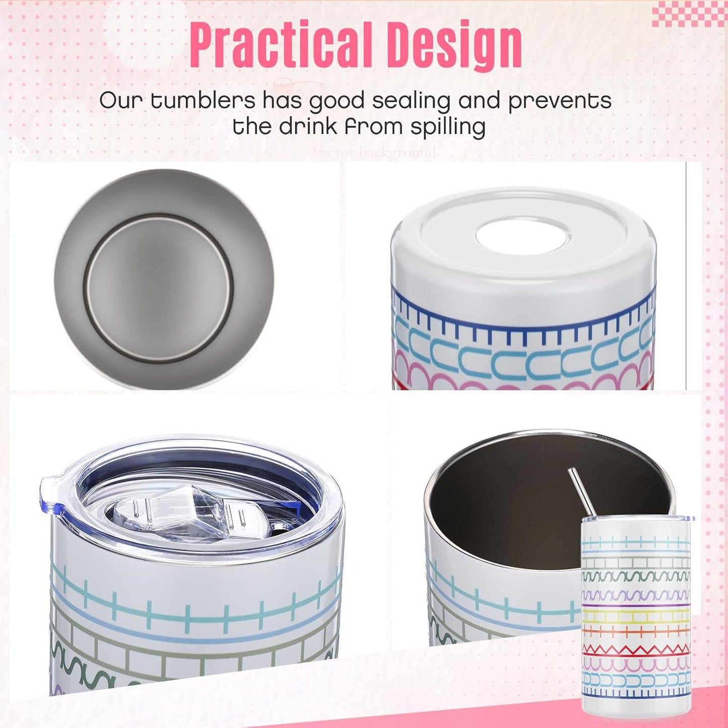 Geiserailie Hidden Message Tumbler Coffee Travel Insulated Mug Skinny Tumbler with Lid and Straw Gift Cup for Bestie Friend Coworker(12 oz)