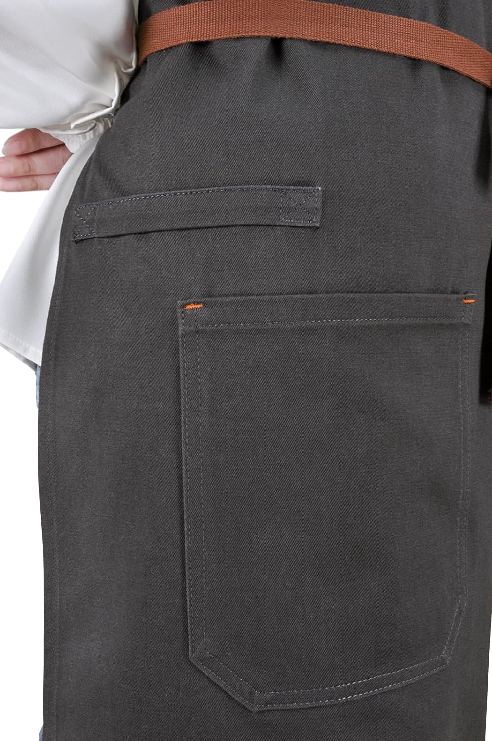 Professional Chef Apron for Men Women with Pockets, Bib Apron for Cooking Kitchen Grill BBQ, with Towel Loop and Adjustable Neck Strap (Dark Grey)