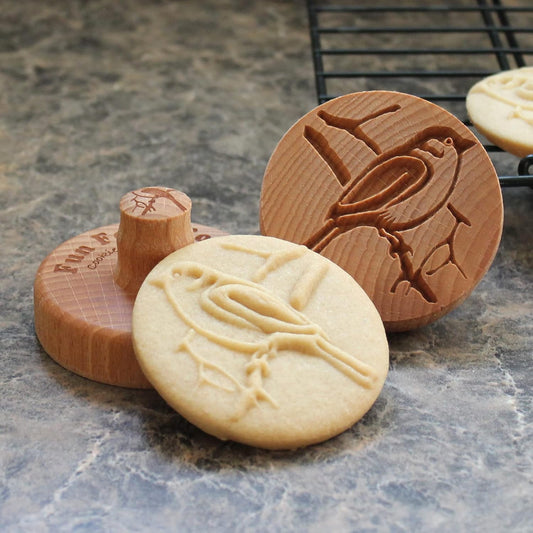 Wood Cookie Stamp, 2.5 Inch (Bird on Branch CS-008)