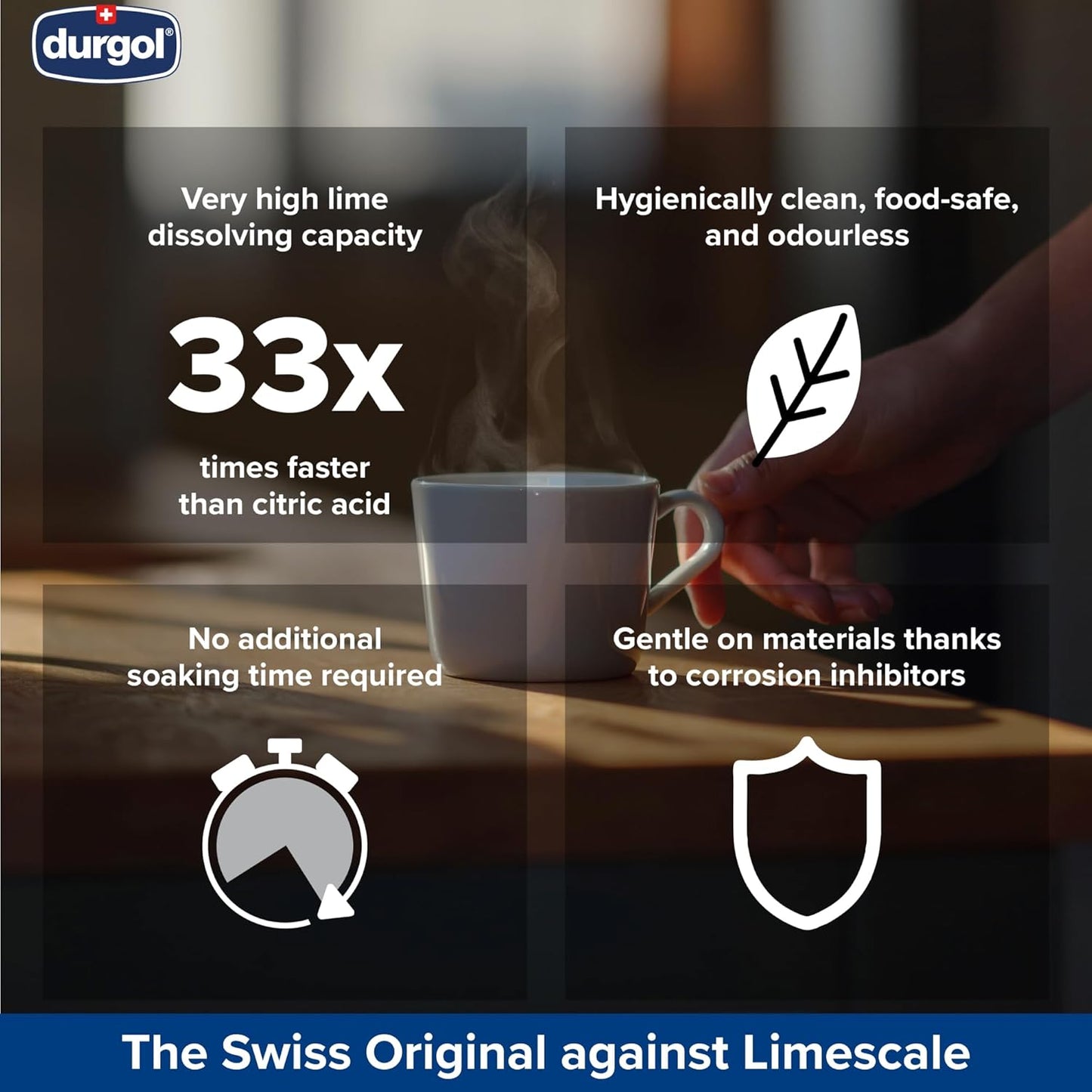 Durgol Swiss Espresso, Descaler and Decalcifier for All Brands of Espresso Machines and Coffee Makers, 4.2 Fluid Ounces (Pack of 4)