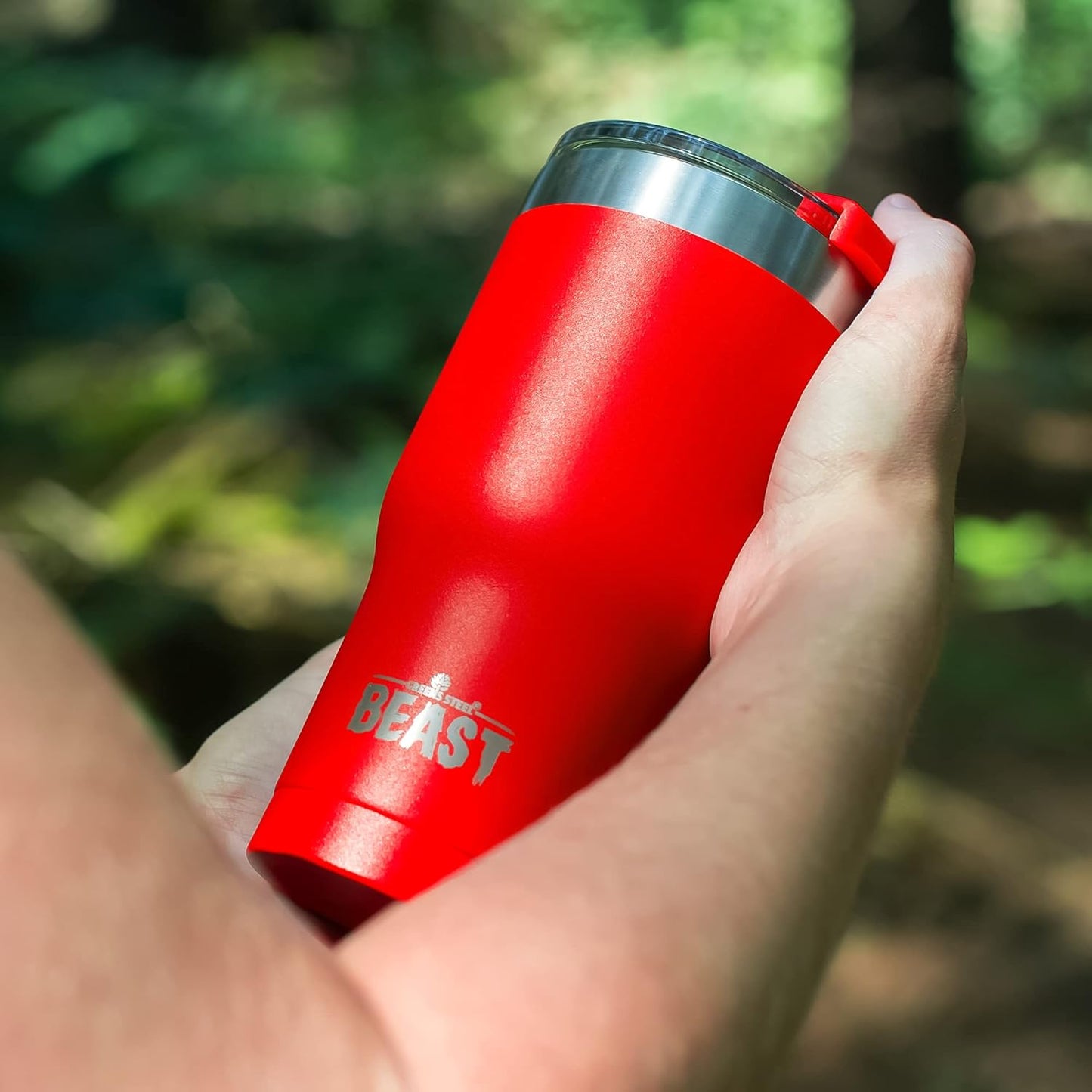 Beast 30 oz Tumbler Stainless Steel Vacuum Insulated Coffee Ice Cup Double Wall Travel Flask (Ladybug Red)