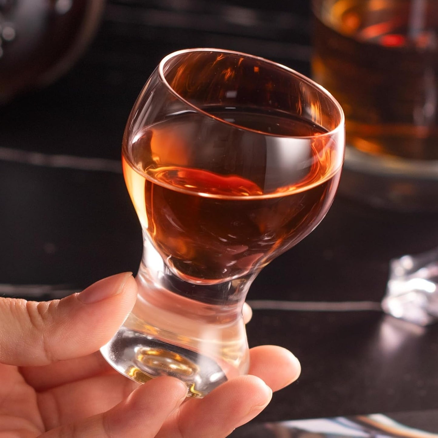 KAMMAK Shot Glasses Set of 2, 60ml/2oz Clear Espresso Shot Glass with Heavy Base for Bar Restaurants Home, Small Whiskey Shot Glass for Vodka, Whiskey, Tequila