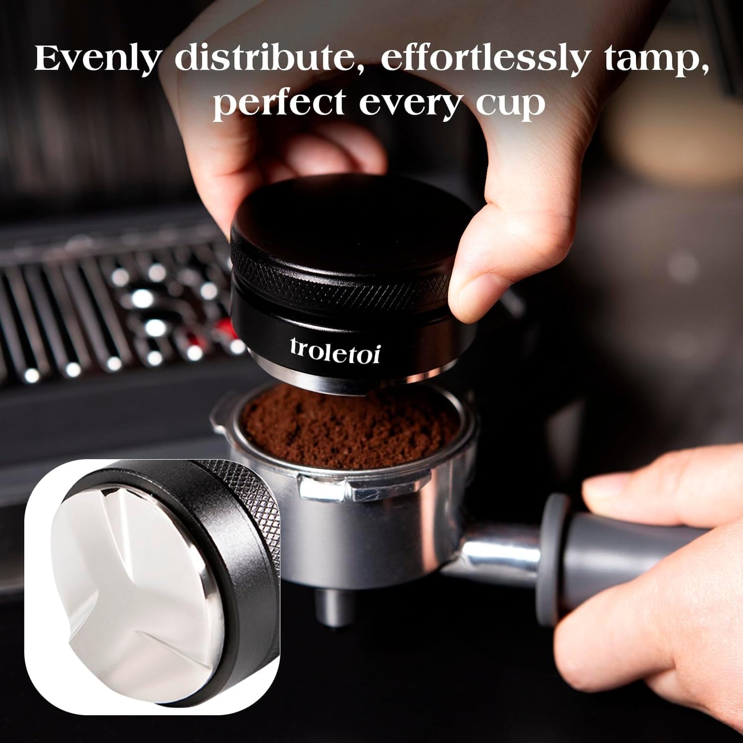 7 PCS 58mm Espresso Accessories Kit: Espresso Tamper, Coffee Distributor, Puck Screen, Dosing Funnel and WDT Tool Espresso Machine Accessories, Gifts for Coffee Lovers