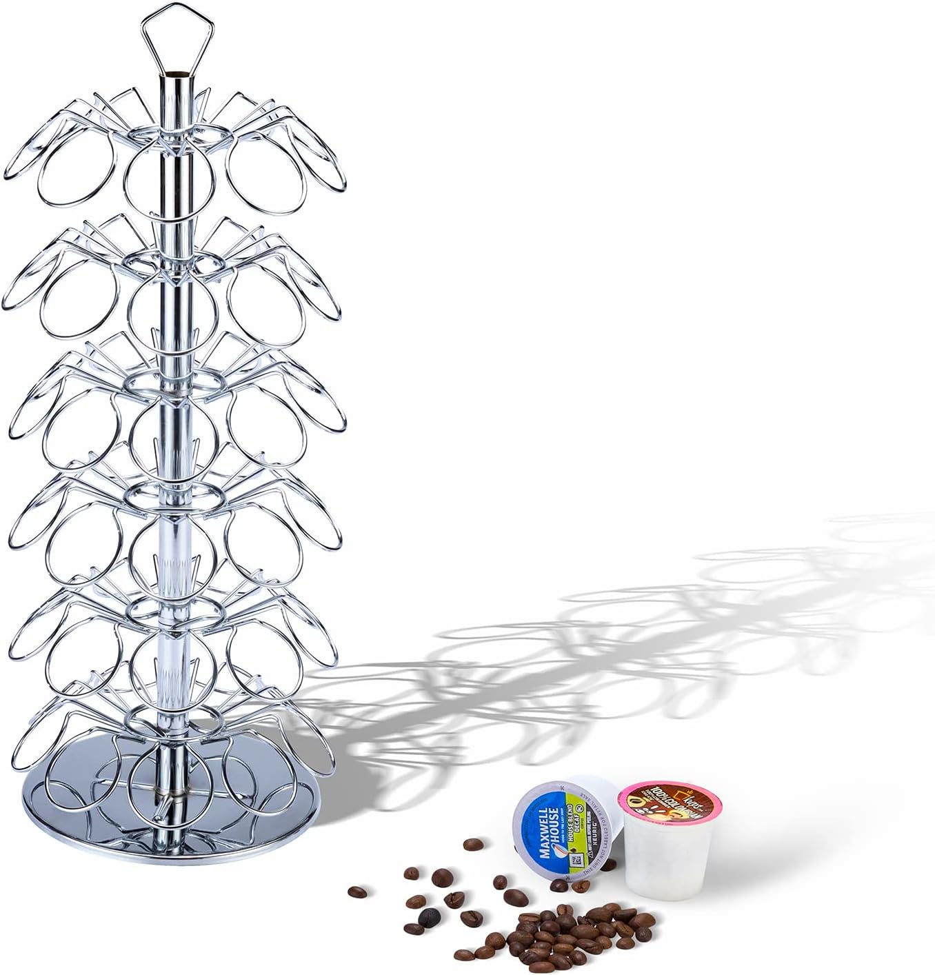 Rice rat K cup Holder Storage Coffee Capsules Pod Holder Carousel 6 Tier Compatible with 54 K-Cup Pods
