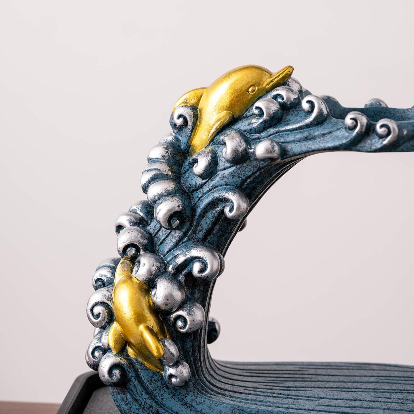 Glass Teapot Set with Infuser Semi Automatic Tea Set Magic Teapot (Dolphins)