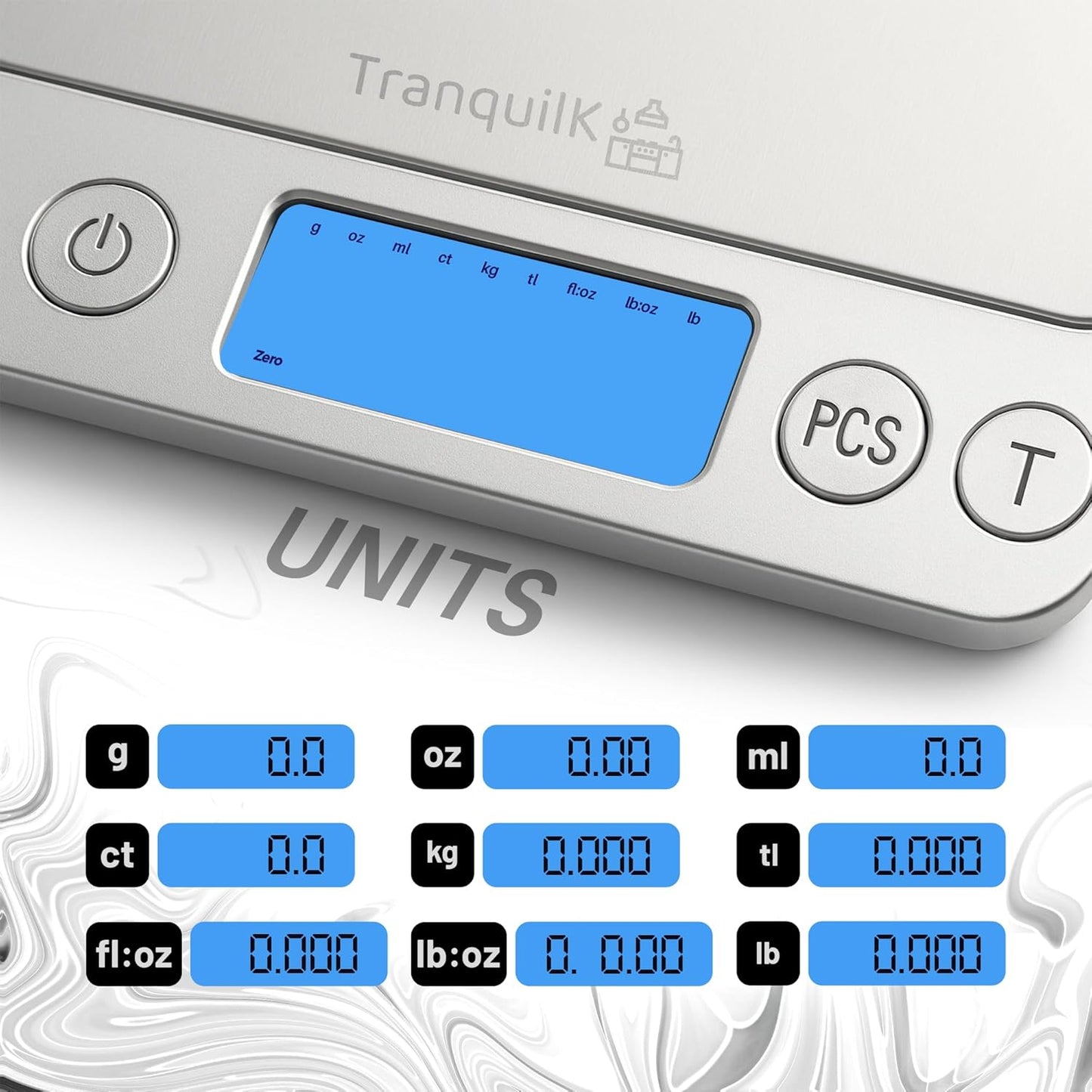 Rechargeable Digital Food Scale for Kitchen with Gram and Ounce – Smart Kitchen Scale for Food Products, Baking, Sourdough Bread Making, Cooking, Weight Loss, Jewelry & Packages (0.1g/5kg)