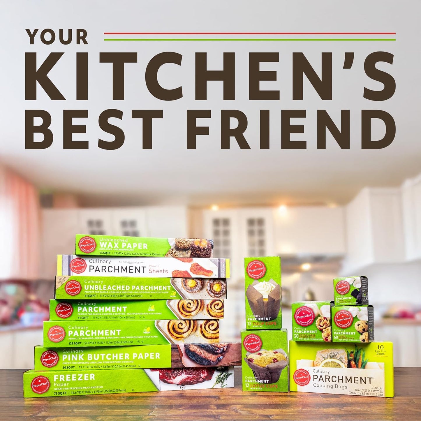 X-Large Parchment Baking Cups - Easy Release, Non-Stick Paper - 30 Count