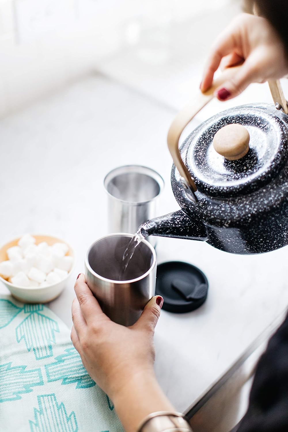 PRESSE by Bobble French Coffee Press And Insulated Stainless Steel Travel Tumbler for On-The-Go Brewing - 13 oz (Brown)