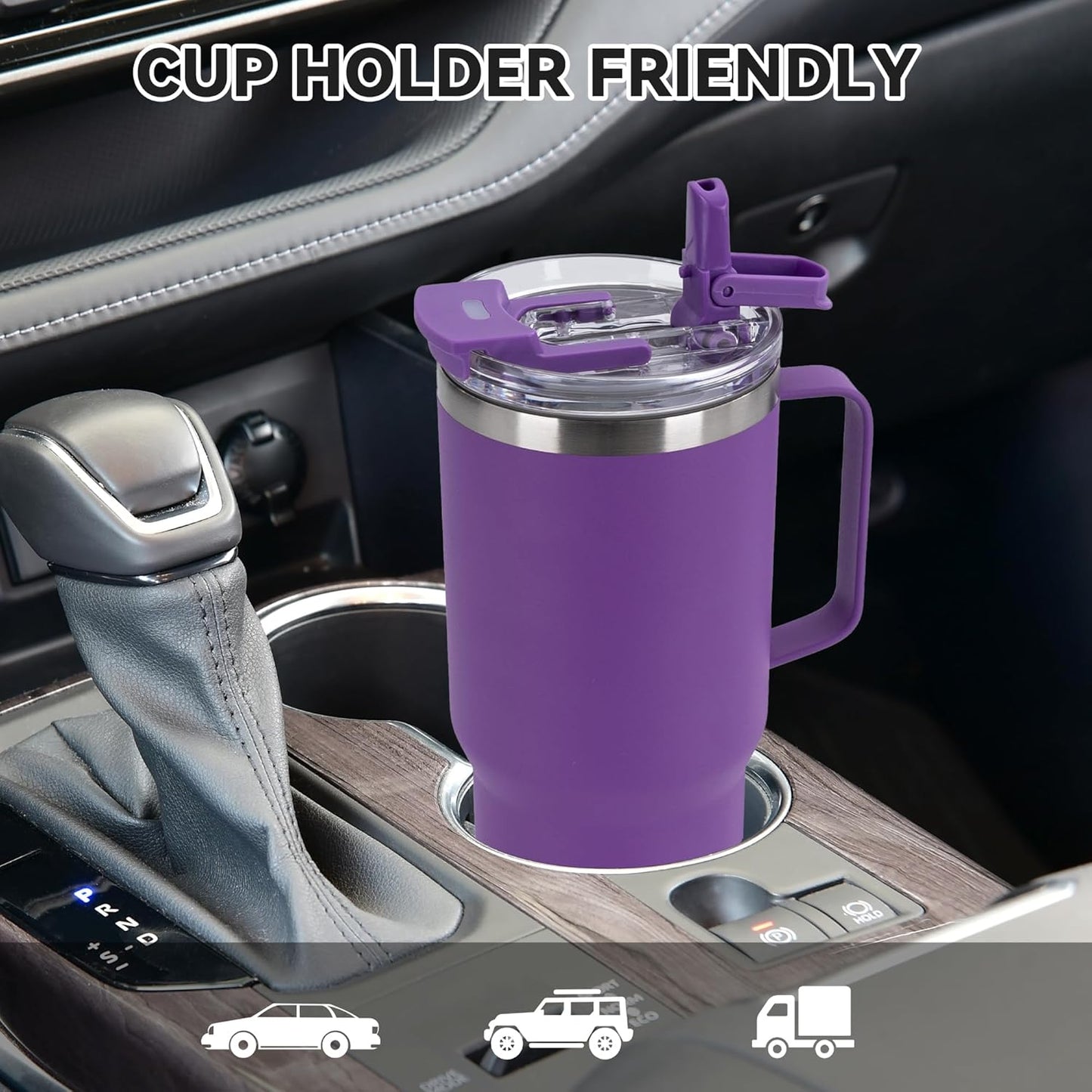 HASLE OUTFITTERS 30oz Tumbler Bulk with Handle, Insulated Travel Coffee Mug Set with Handle Leak-Proof Double Wall Stainless Steel Vacuum Tumblers Pack Metal Cup for Hot and Cold Drink