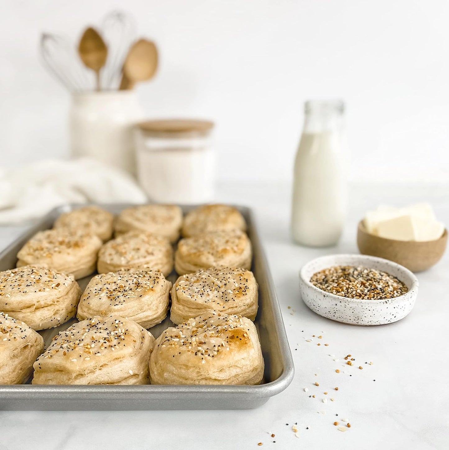 USA Pan Bakeware Nonstick Jelly Roll Baking Sheet Pan, Aluminized Steel