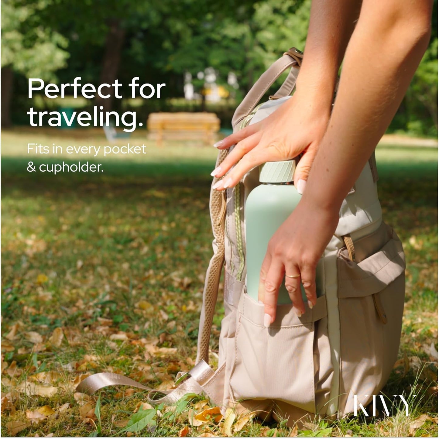 KIVY 32oz Stainless Steel Insulated Water Bottle - Leak Proof, Keeps Cold Up to 24 Hours, Hot Up to 18 Hours - 1 Liter Capacity, Premium Insulation, Leakproof Lid