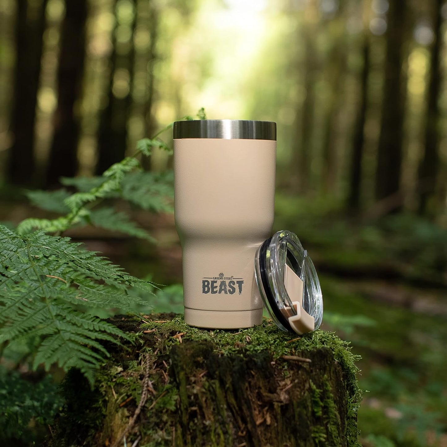 Beast 30 oz Tumbler Stainless Steel Vacuum Insulated Coffee Ice Cup Double Wall Travel Flask (Sand)