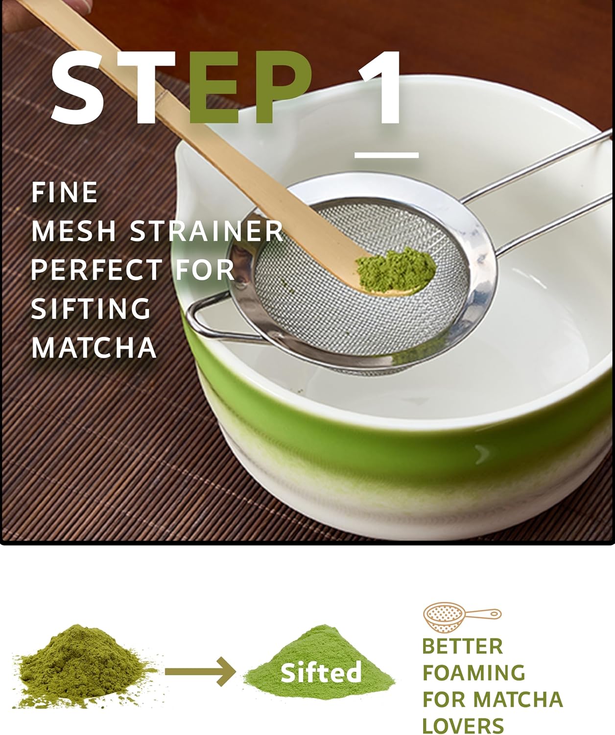 Matcha Whisk Set - 5 Pcs Matcha Kit with Bowl, Japanese Matcha Set, Matcha Bowl with Spout, Matcha Whisk, Chasen Holder, Sifter and Bamboo Scoop, Tea Gift Ceremony Sets for Matcha Lovers
