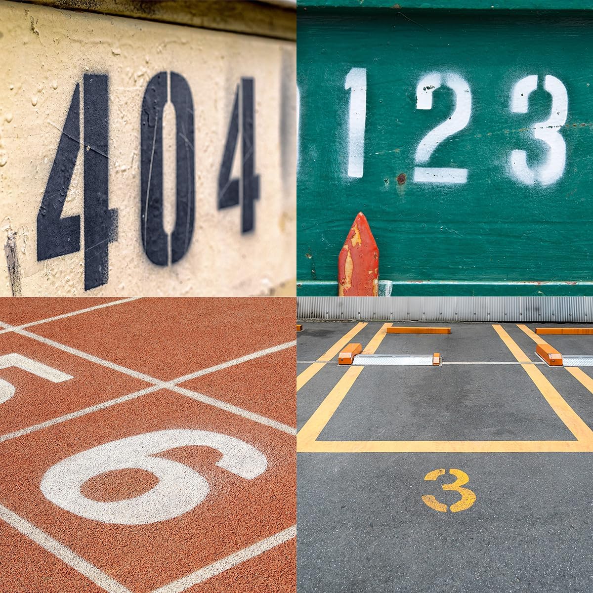 4 Inch Number Stencils Set, 0-9 Plastic Address Number Stencils Reusable Cake Digital Templates for Painting on Wall,Wood,Rock,Mailbox and DIY Art Projects