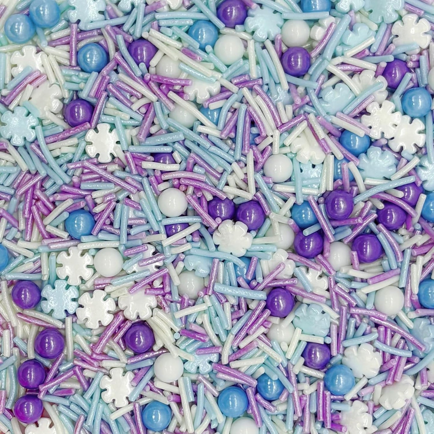 Dynastang Snowflake Sprinkles Mixed Style Edible Cake Decorations Cupcake Toppers Cookie Perfect for Cakes, Cupcakes, Desserts Toppings 3OZ