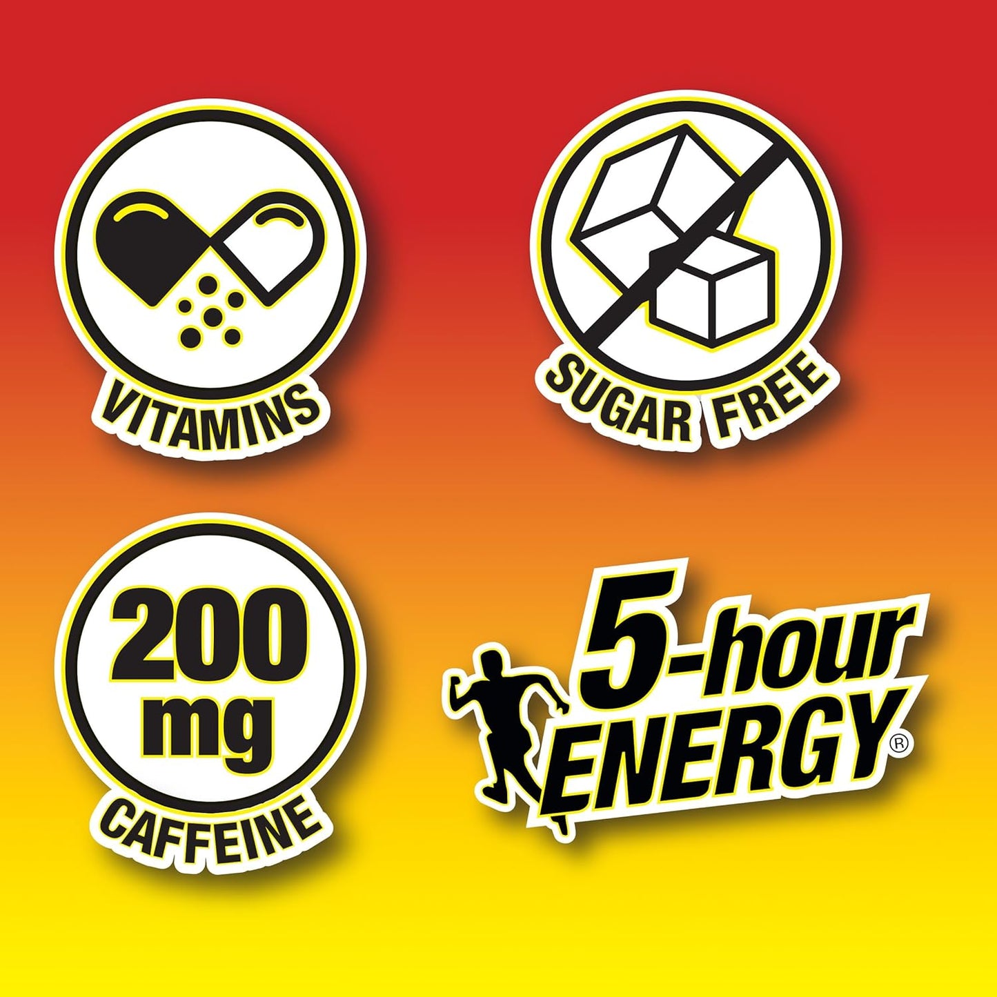 5-hour ENERGY Regular Strength Energy Shot, Grape Flavor (1.93 oz., 24 Count) Zero Calories & Sugar-Free 200 mg Caffeinated Energy Shot, Amino Acids & B Vitamins, Dietary Supplements