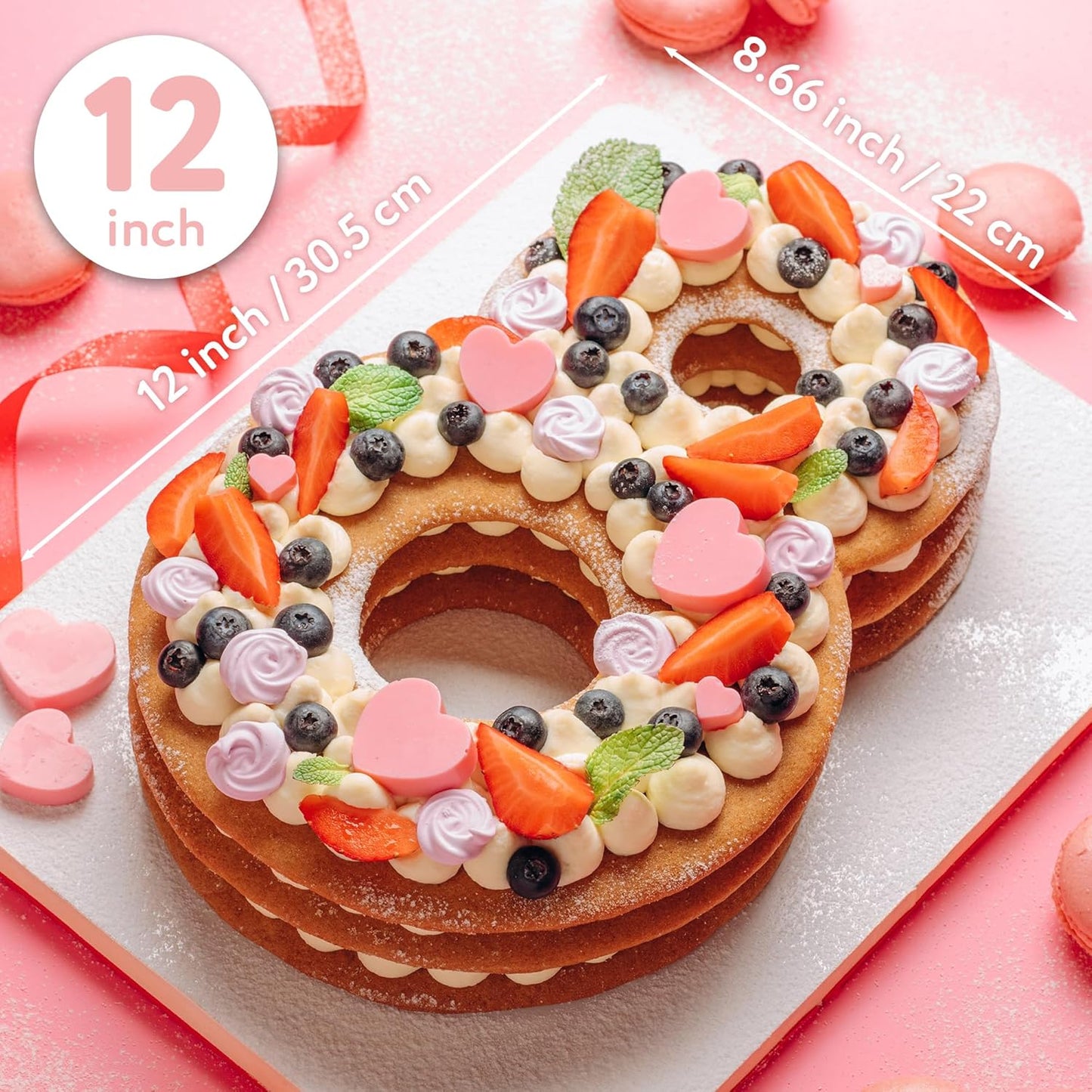 Cake Stencils (12 inch Numbers + 50 Bags)