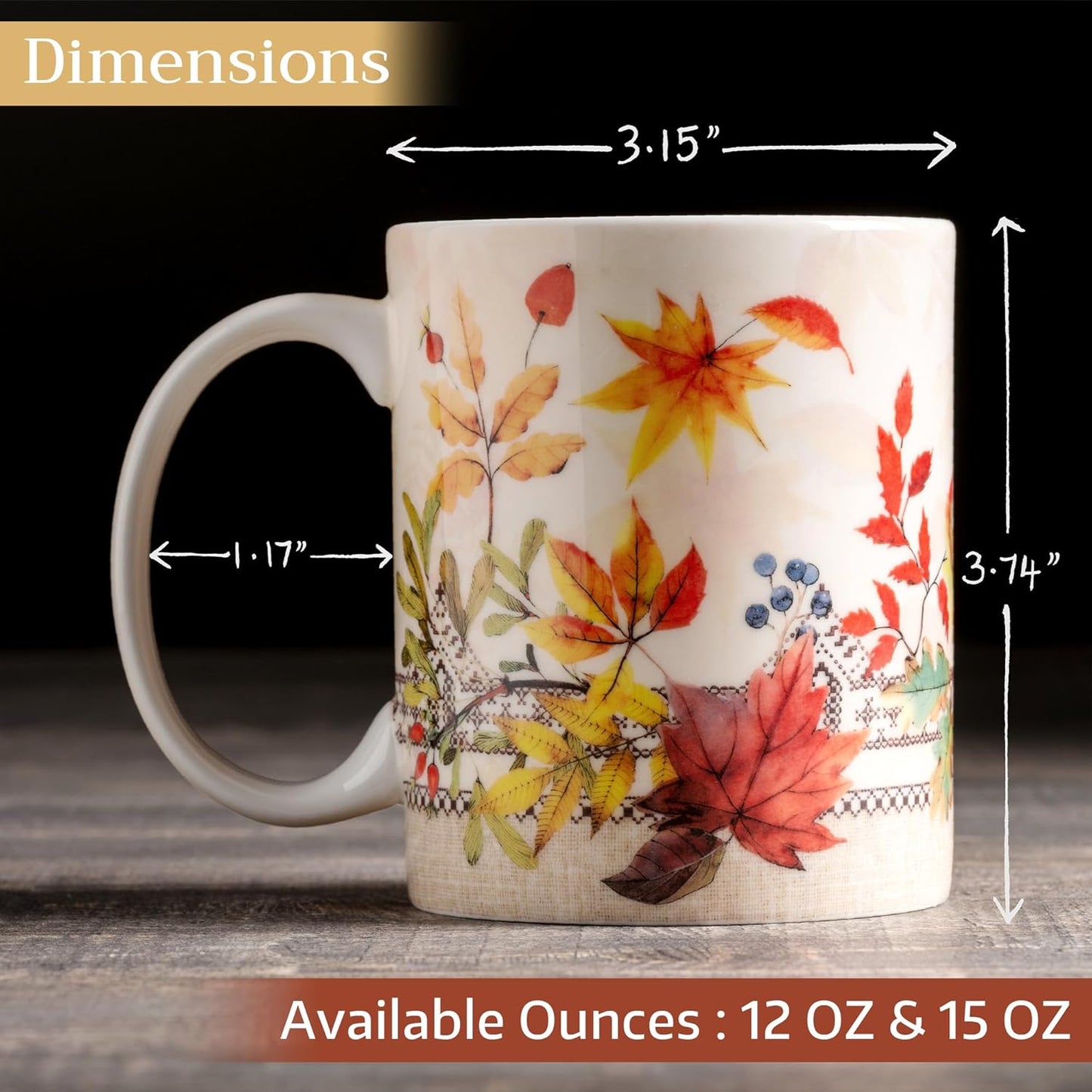 Maison d' Hermine Coffee Mug with Handles Fine Bone China Mugs Pack of Two Tea Cups for Hot Beverages Cappuccino Latte Home Restaurant Office Perfect for Gift (Amarante, 12 Ounce)