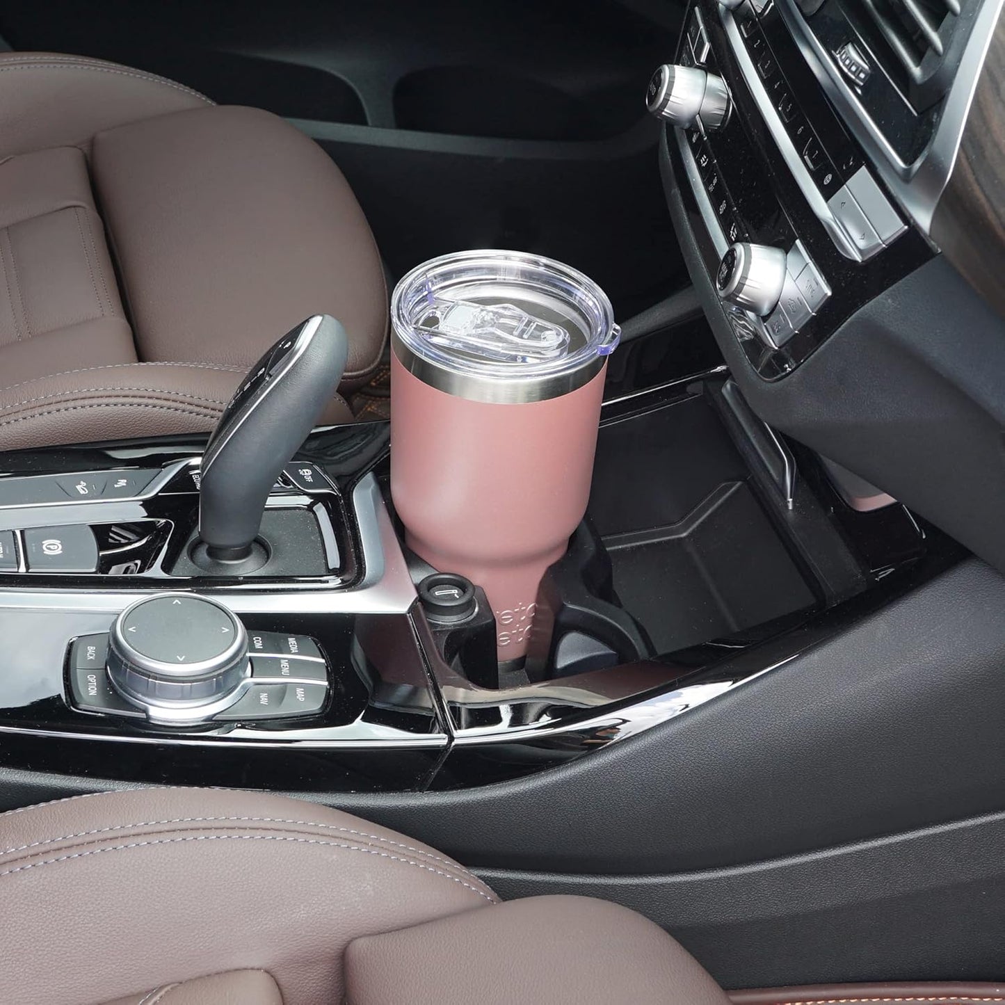 WETOWETO 30oz Tumbler, Stainless Steel Vacuum Insulated Water Coffee Tumbler Cup, Double Wall Powder Coated Spill-Proof Travel Mug Thermal Cup for Home Outdoor (Rose Gold, 1 Pack)