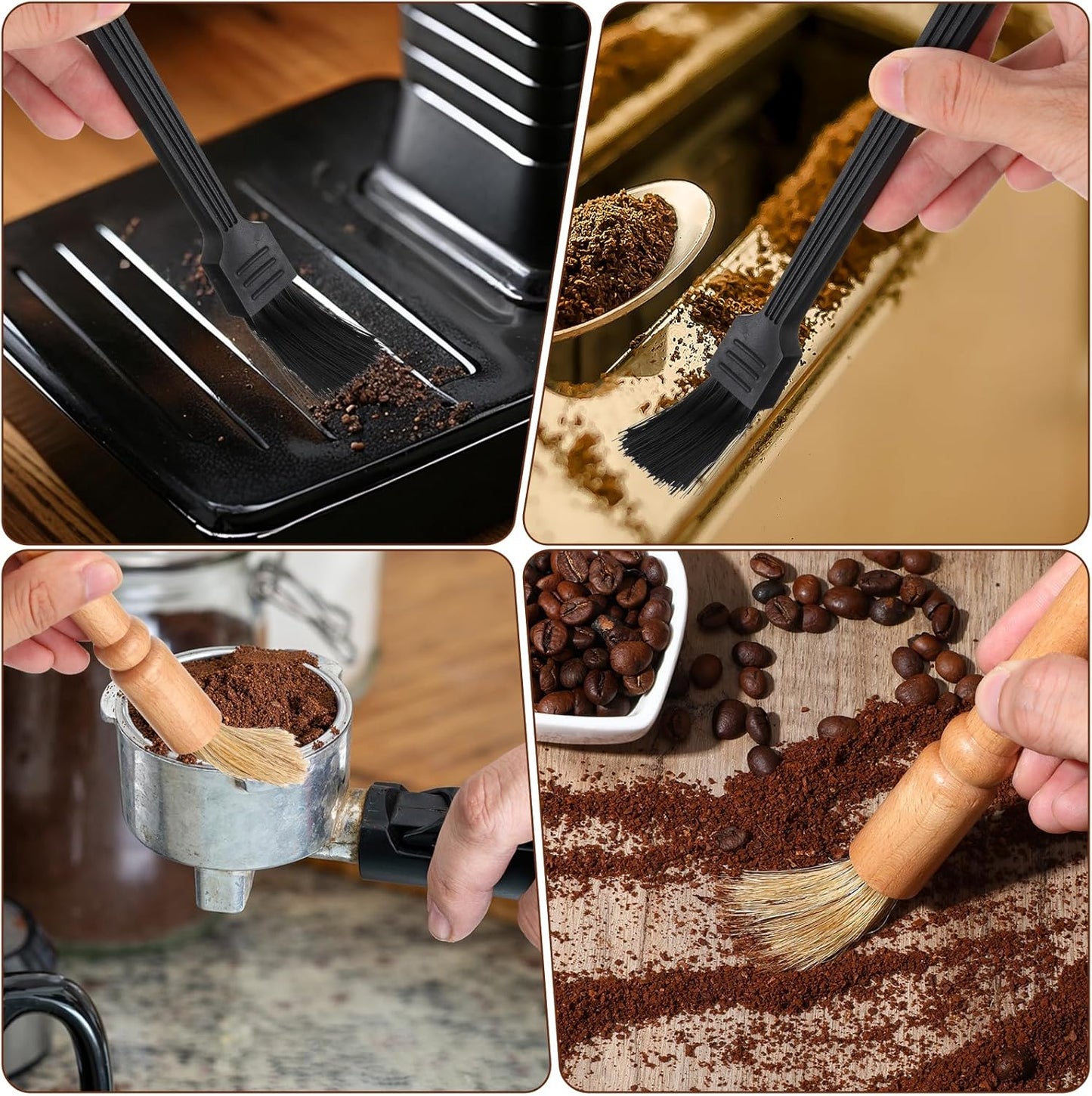 2 Pack Coffee Grinder Brush, Grinder Brushes Coffee Cleaning Brush for Coffees Machine Toaster Home Kitchen