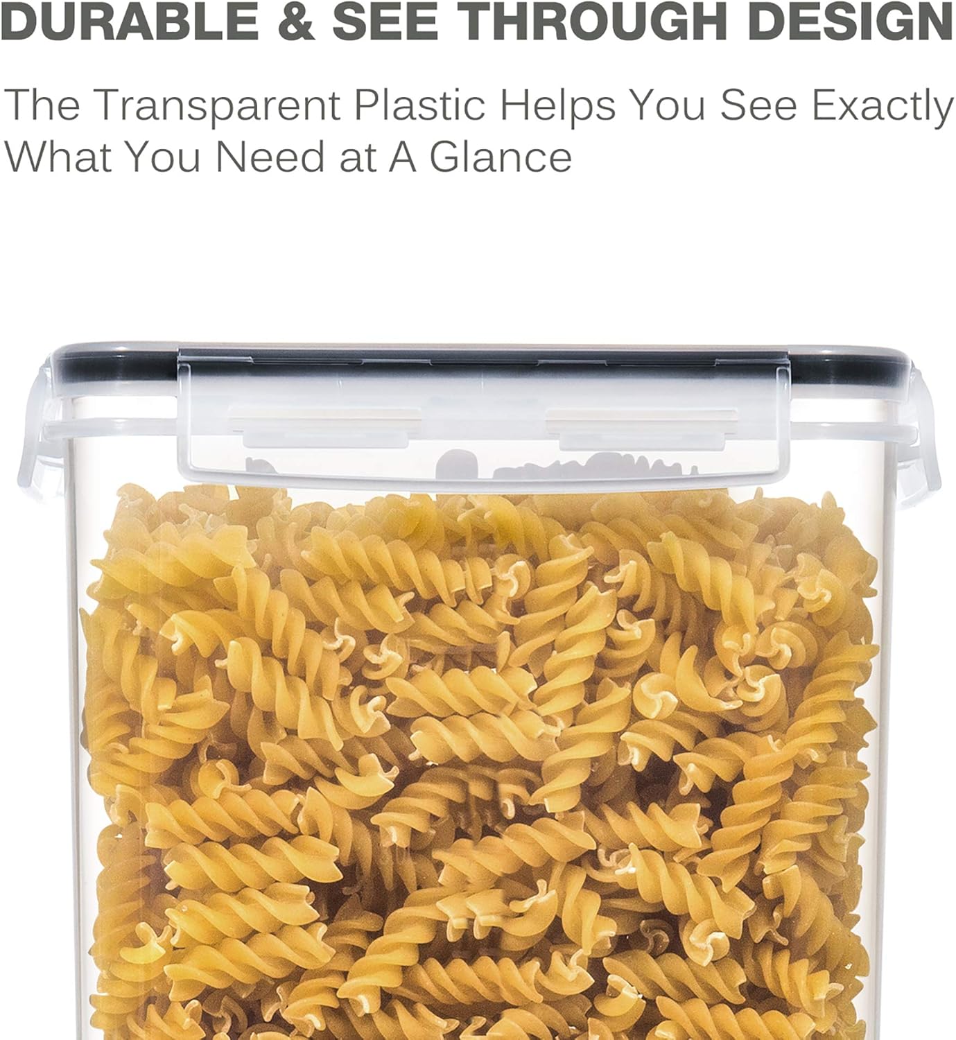 Large Food Storage Containers with Lids Airtight 5.2L /176Oz, for Flour, Sugar, Baking Supply, 3PCS BPA Free Plastic Canisters for Kitchen Pantry Organization